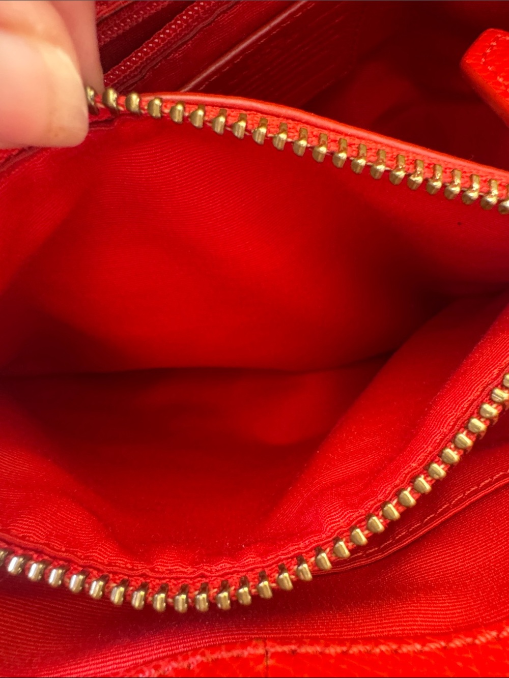 Coach Red Leather Tote with Gold Hardware - Picture 12 of 12